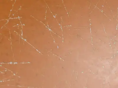 Orange Metal Scratched Paint PBR Seamless Texture