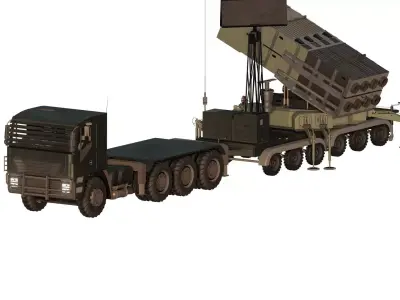 MIDDLE RANGE ROCKET LAUNCH SYSTEM 3D model