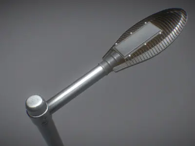 Sci-Fi Street Light 14 version 6 5m with pole 2 Low-poly 3D model