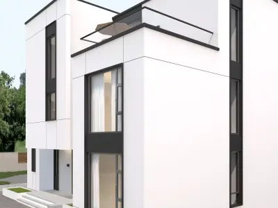 Modern house archicad Low-poly 3D model purchase