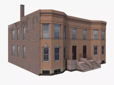 Chicago House Low-poly 3D model