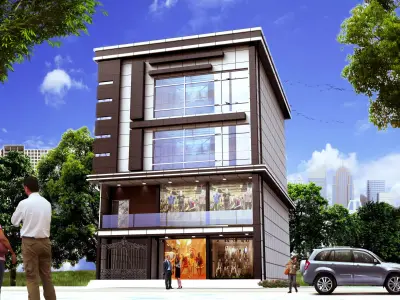 exterior building Low-poly 3D model