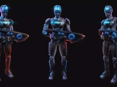 Cyberpunk Mecha 3D model