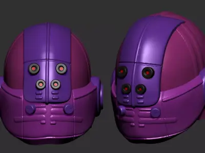 helmet high poly sculpt 3d printable ver 7 3D model 3D model
