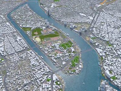 Cairo Downtown Egypt Low-poly 3D model