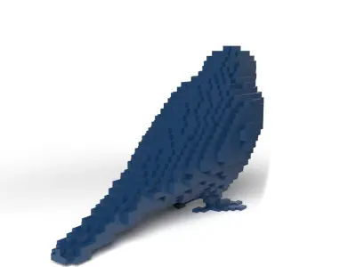 Swallow Minecraft Voxel Low-poly 3D model