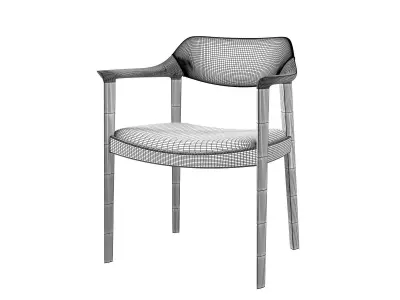 Wing Armchair Upholstered 3D model