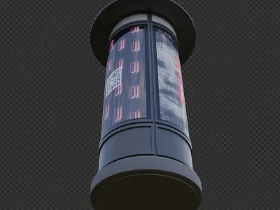 advertising column 3D model