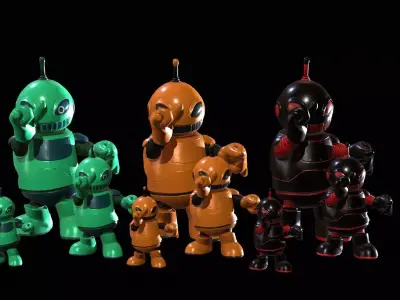 Minirobotic2Pack3 Low-poly 3D model