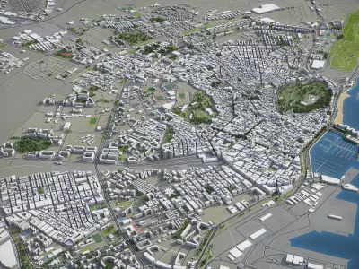 Alicante Low-poly 3D model