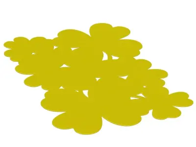 Trefle Rug Taupe Free 3D model