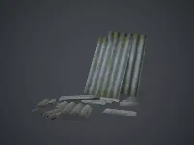 Old Slate PBR Game Ready Low-poly 3D model