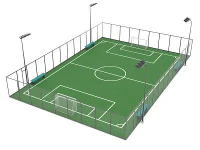 Soccer - Football Field 5x5 3D model