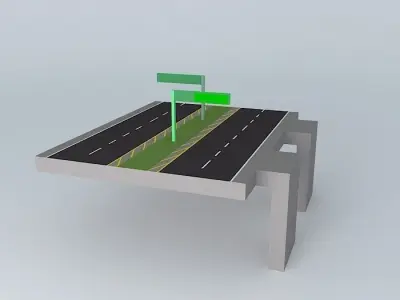Raised highway  Free 3D model