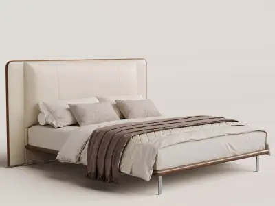 scandinavian bedroom scene 3D model