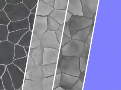 Floor Stone - PBR - 4K - PNG - Seamless 3D model