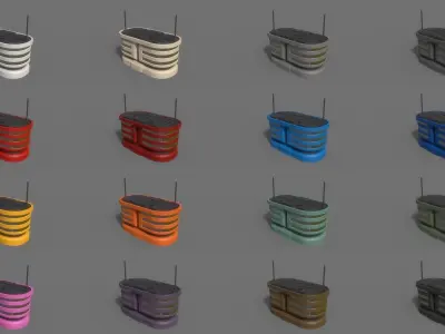 PBR Sci-Fi Building A04 Low-poly 3D model