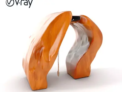 Natural Stone Waterfall Sculpture Model Pack Low-poly 3D model