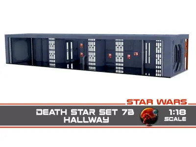 Set 7b - Death Star Hallway 2 1-18 scale Kenner Hasbro 3D Model Pack
