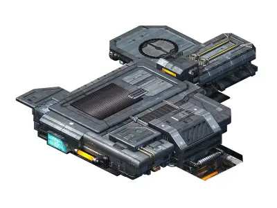Spacecraft - Ground Platform 01 3D model