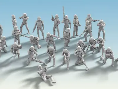 26 Figure Stormtrooper Printable Set-04 3D Model Pack
