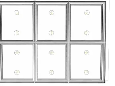 celling double hung window frame Low-poly 3D model