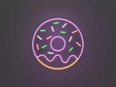 Donut - Neon Sign 3D model