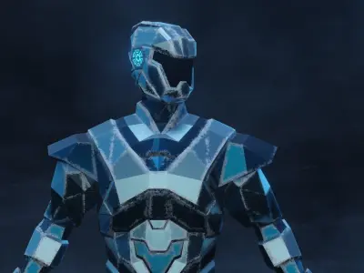 Scifi Lowpoly Robot - SLR Low-poly 3D model