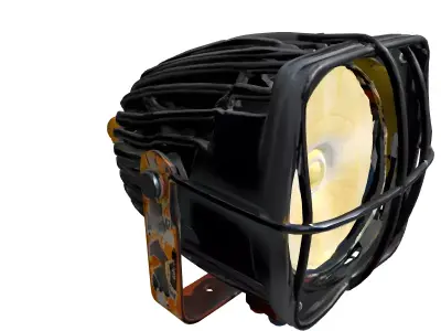 Rugged Industrial LED Floodlight Low-poly 3D model