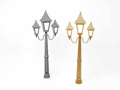 3dmodel two street lamps Free 3D model