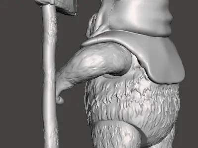 STL File 3D Ewoks CHUKHA 3D print model 3D print model  3D print model