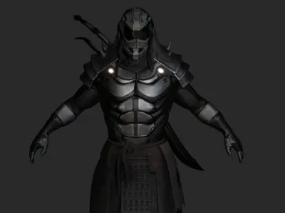 AAA 3D REALISTIC ROBOTIC CHARACTER - JAPANESE CYBORG ASSASSIN 01 Low-poly 3D model