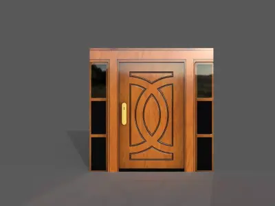 Regular House Front door Low-poly 3D model