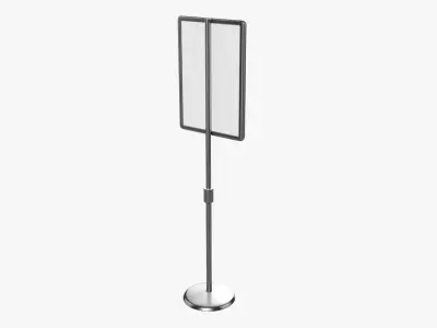 Floor standing display menu mockup 3D model