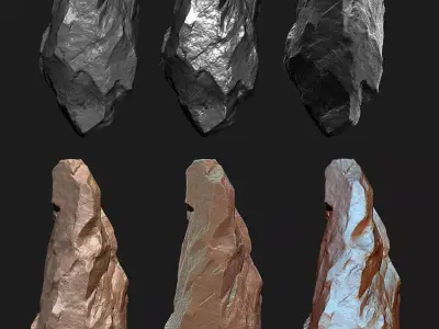 Rock different colored rocks Free 3D model