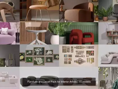 Furniture and Decor Pack for Interior Artists