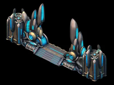Different dimension - building -3 city gate 3D model
