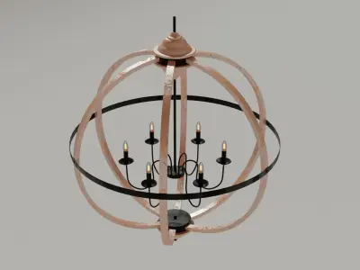 Pendant light candle holder  3D model