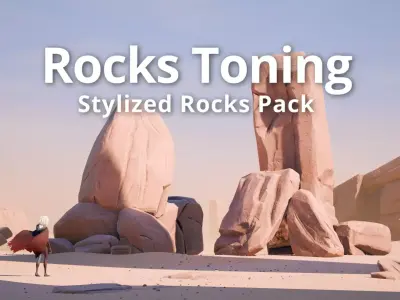 Rocks Toning -The stylized Rocks Pack Low-poly 3D model
