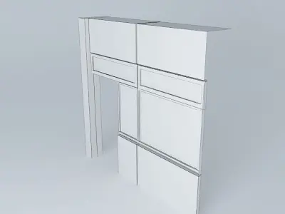 Office Doorway with Window 3D model
