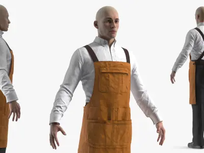 Barista Workwear Uniform on Man 