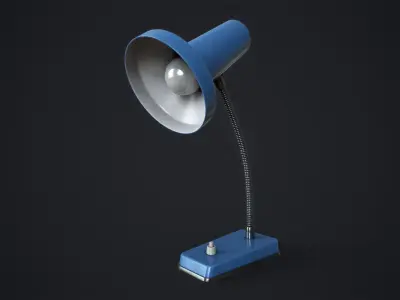 Retro table lamp Low-poly 3D model purchase