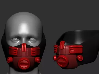helmet high poly sculpt 3d printable  3D model 75