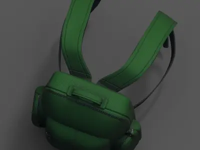 Backpack bag baggage Color 3d low poly Low-poly  Low-poly 3D model 6