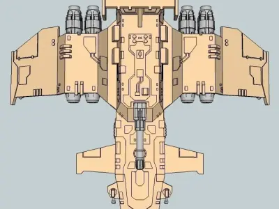 6mm and 8mm ThunderSquak Dropship 3D print model