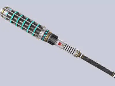 Scifi Powerbat Low-poly 3D model