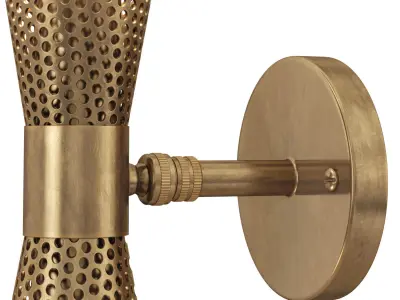 1stdibs Rewire Custom Brass Perforated Sconce 3D model