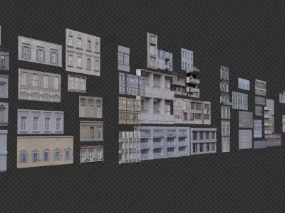 Buildings Asset Pack  212 Assets - 50 buildings plus 162 modular 3D model