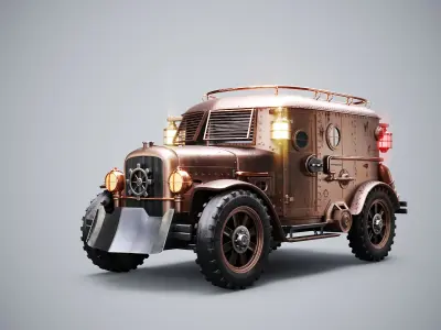  Steampunk Van and Gun Bundle 