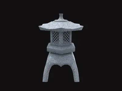 Medieval Torch V06 Low-poly 3D model